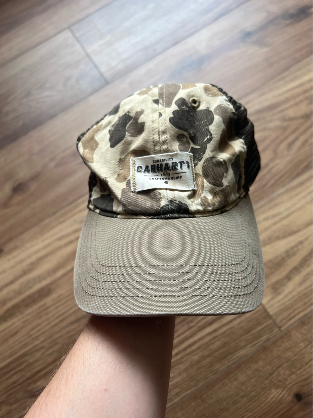 Carhartt Camo Duck Canvas Mesh Trucker Snapback Hat Cap Style 100141